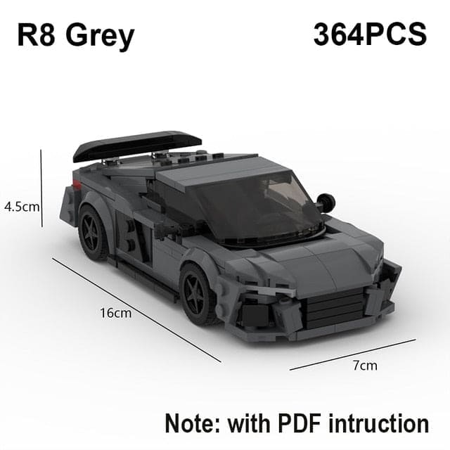 Speed Demons: RS6 Avant R8 GT3 RS7 Building Blocks Toy - The Little Big Store