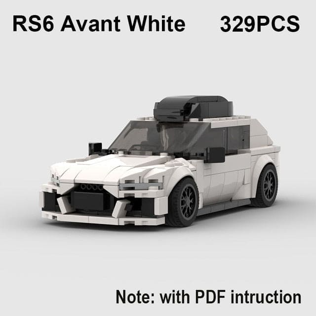 Speed Demons: RS6 Avant R8 GT3 RS7 Building Blocks Toy - The Little Big Store