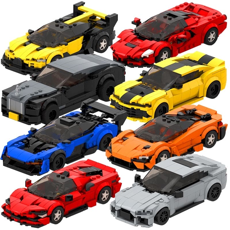 Speed into Learning: Supercar Sports Educational Building Block Toy - The Little Big Store