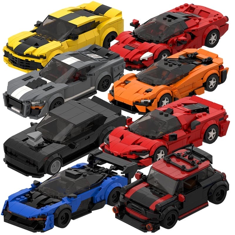 Speed into Learning: Supercar Sports Educational Building Block Toy - The Little Big Store