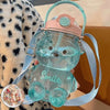 Stay Hydrated with Style: Premium Cute Transparent Bear Water Bottle - The Little Big Store