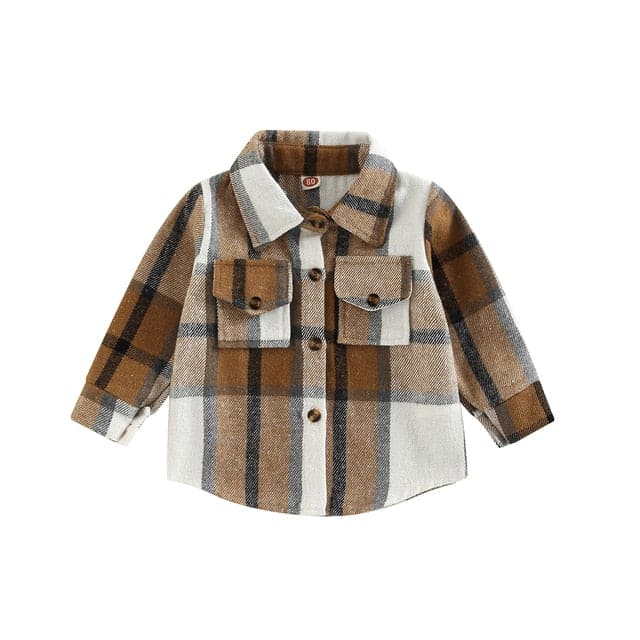 Toddler Plaid Patchwork Long Sleeve - The Little Big Store