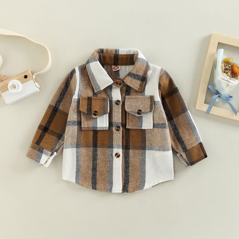 Toddler Plaid Patchwork Long Sleeve - The Little Big Store