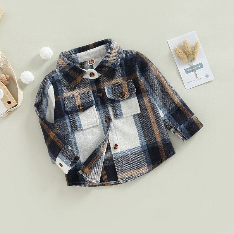 Toddler Plaid Patchwork Long Sleeve - The Little Big Store