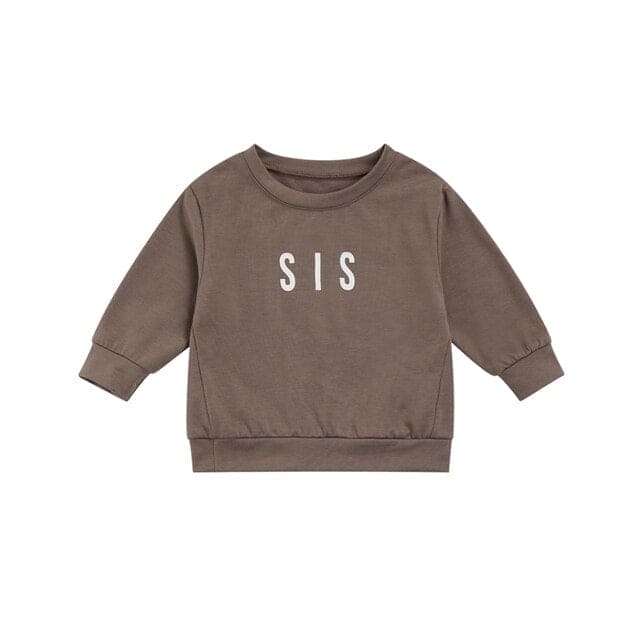 Toddler Solid Letter Print Pullover - The Little Big Store