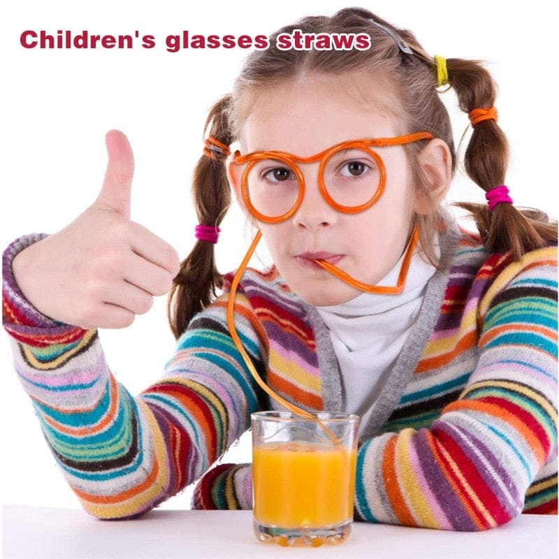 Twist and Sip in Style: Fun Glasses Flexible Drinking Straws - The Little Big Store