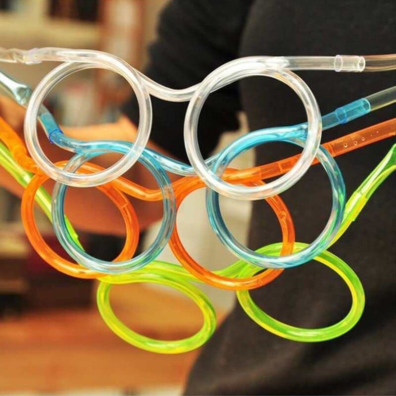 Twist and Sip in Style: Fun Glasses Flexible Drinking Straws - The Little Big Store