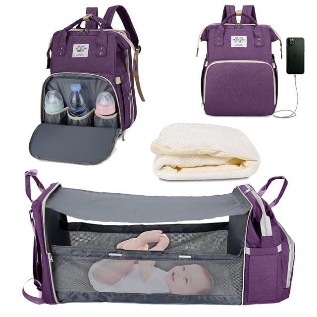 Your Baby's Dream Haven: The Ultimate Portable Bed & Diaper Bag Combo! - The Little Big Store