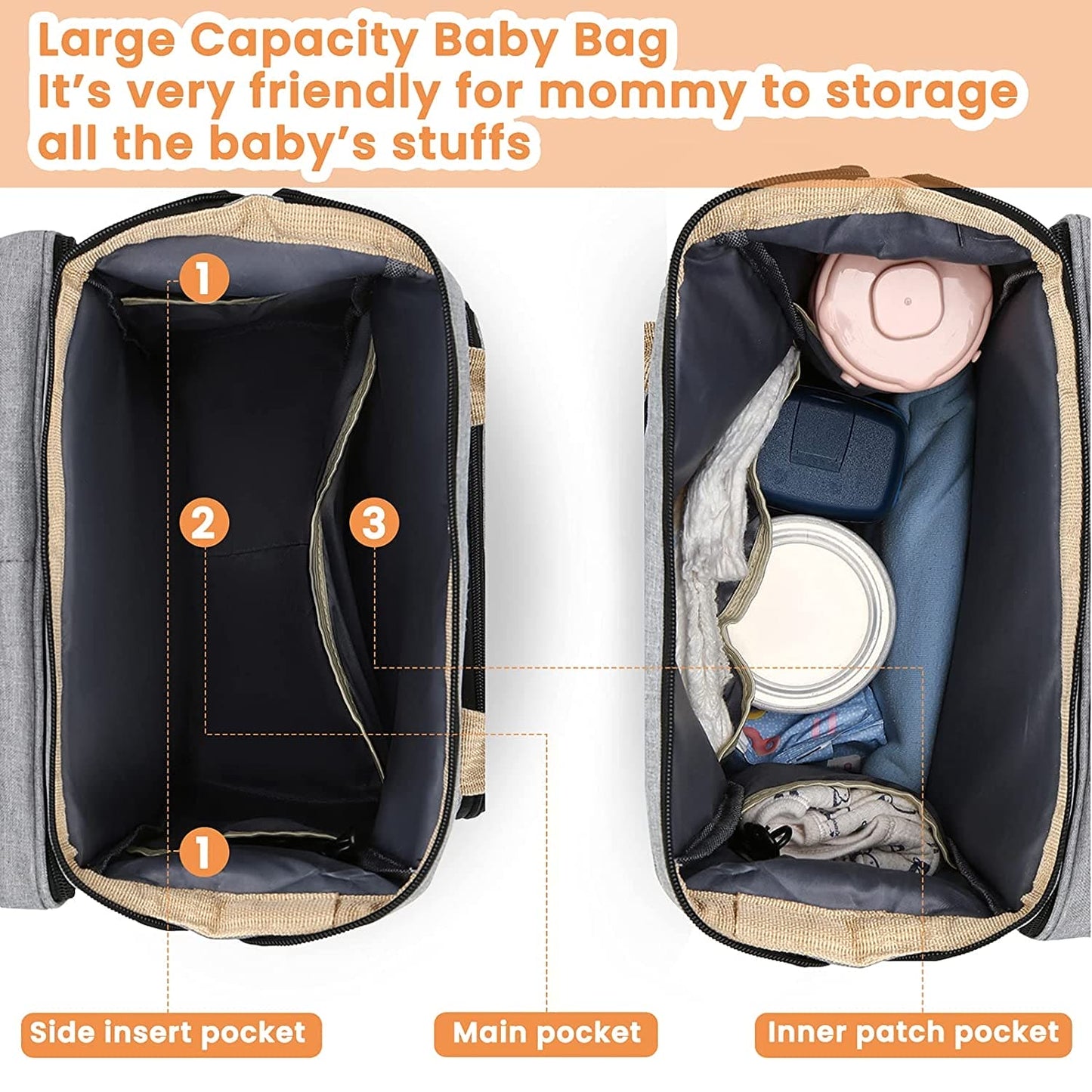 Your Baby's Dream Haven: The Ultimate Portable Bed & Diaper Bag Combo! - The Little Big Store