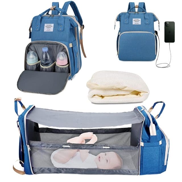 Your Baby's Dream Haven: The Ultimate Portable Bed & Diaper Bag Combo! - The Little Big Store