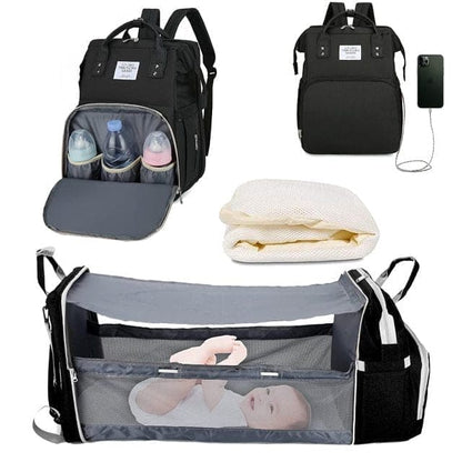 Your Baby's Dream Haven: The Ultimate Portable Bed & Diaper Bag Combo! - The Little Big Store