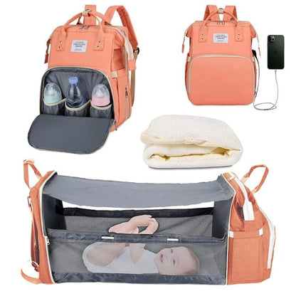 Your Baby's Dream Haven: The Ultimate Portable Bed & Diaper Bag Combo! - The Little Big Store