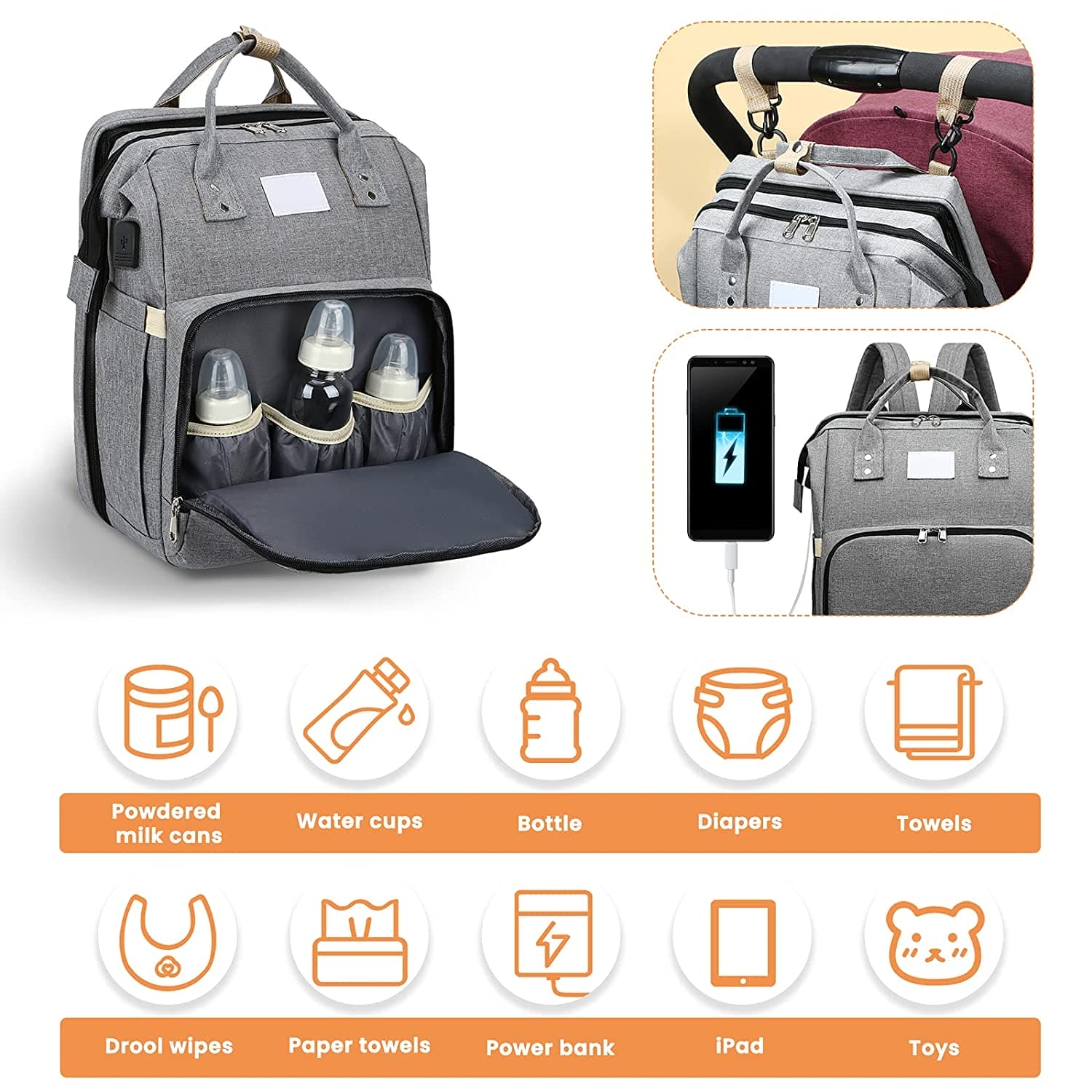 Your Baby's Dream Haven: The Ultimate Portable Bed & Diaper Bag Combo! - The Little Big Store