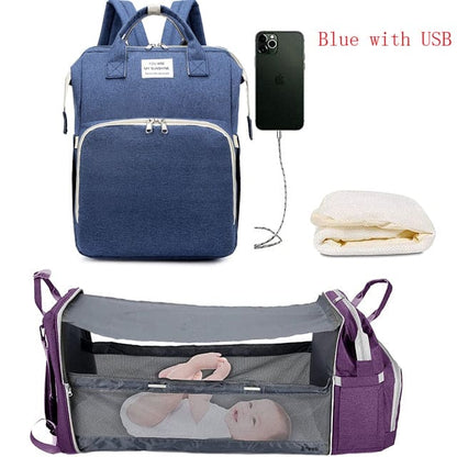 Your Baby's Dream Haven: The Ultimate Portable Bed & Diaper Bag Combo! - The Little Big Store